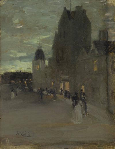 Street in Oban, Night by James J. Guthrie